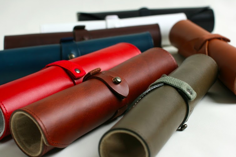 エムピウ m+ rotolo PEN CASE SUEDE tabacco | ダークブラウン