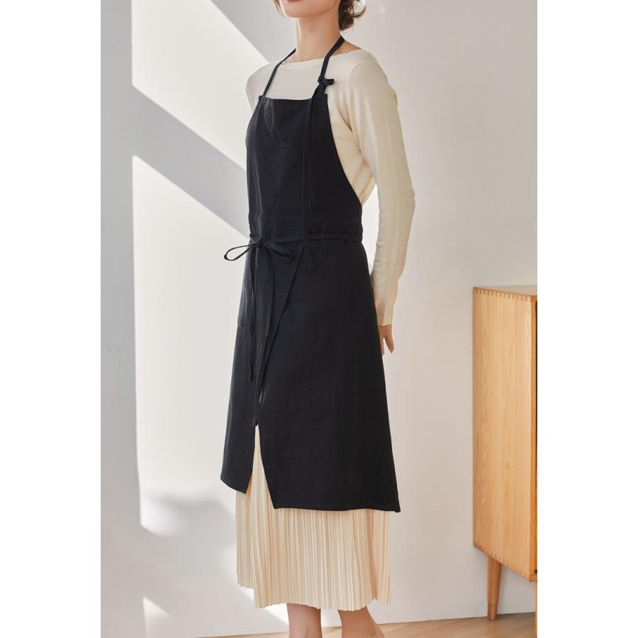 【処分SALE】リネン100% エプロン リネン リネンエプロン 首掛け シンプル カフェ 無地 おしゃれ 業務用 業務用エプロン ポケット付き おしゃれ かわいい |  | 16