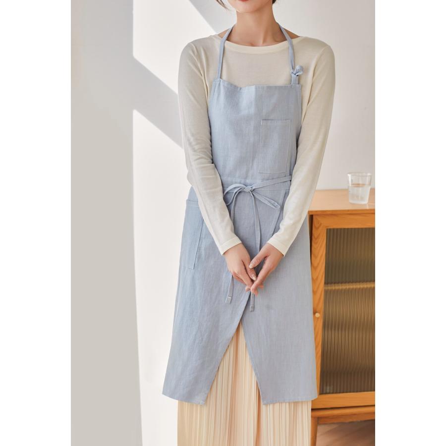 【処分SALE】リネン100% エプロン リネン リネンエプロン 首掛け シンプル カフェ 無地 おしゃれ 業務用 業務用エプロン ポケット付き おしゃれ かわいい |  | 12