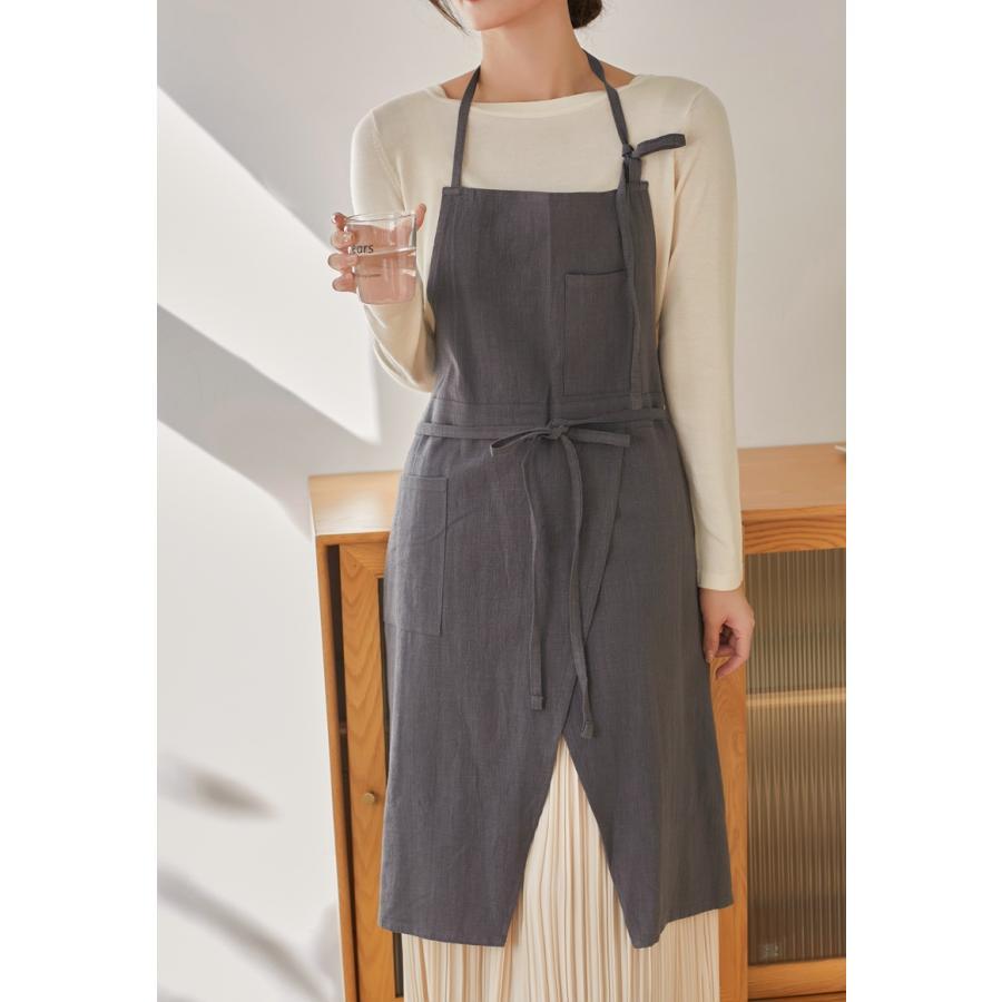 【処分SALE】リネン100% エプロン リネン リネンエプロン 首掛け シンプル カフェ 無地 おしゃれ 業務用 業務用エプロン ポケット付き おしゃれ かわいい |  | 13