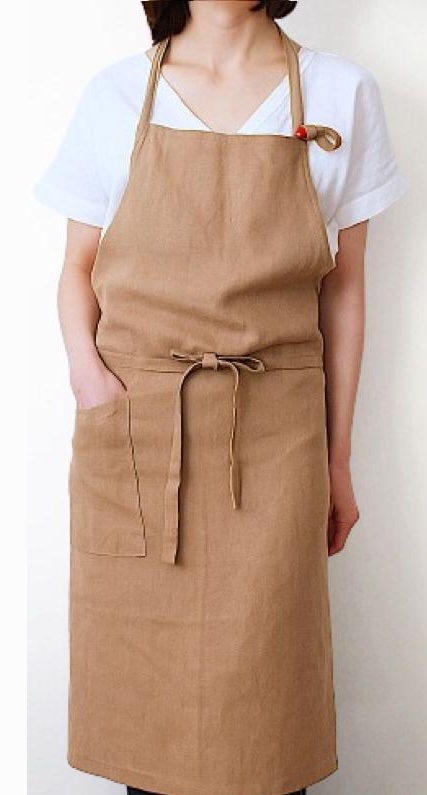 【処分SALE】リネン100% エプロン リネン リネンエプロン 首掛け シンプル カフェ 無地 おしゃれ 業務用 業務用エプロン ポケット付き おしゃれ かわいい |  | 03