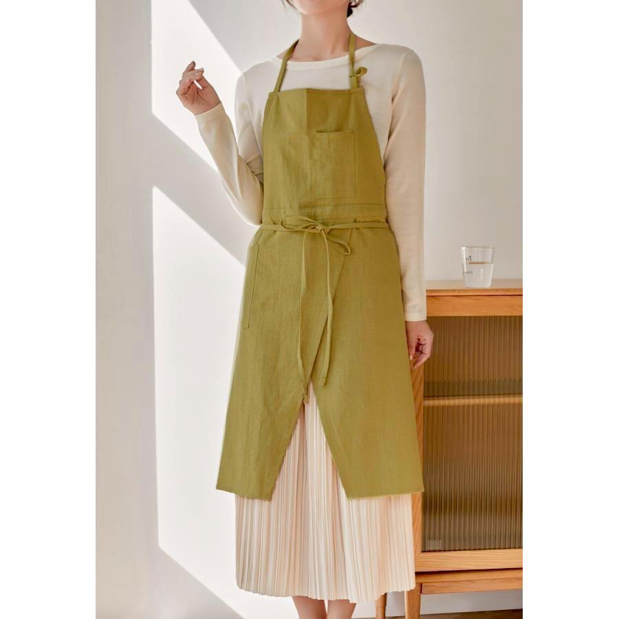 【処分SALE】リネン100% エプロン リネン リネンエプロン 首掛け シンプル カフェ 無地 おしゃれ 業務用 業務用エプロン ポケット付き おしゃれ かわいい |  | 11