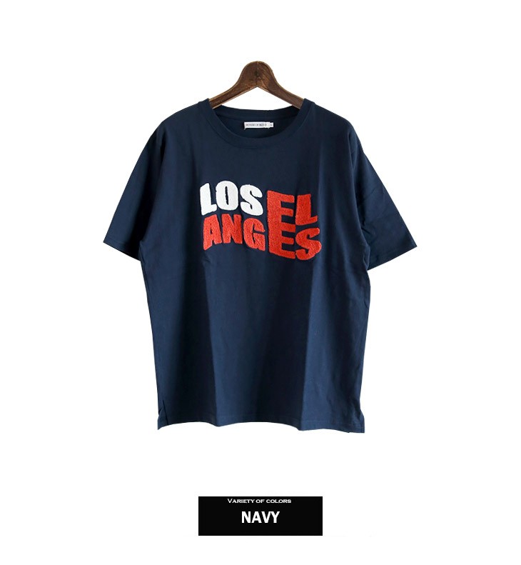 Tシャツ メンズ 綿100 ロサンゼルス ロゴ 刺繍 半袖 ホワイト ネイビー オレンジ M L 19 春 夏 春夏 Arcticplant 通販 Yahoo ショッピング