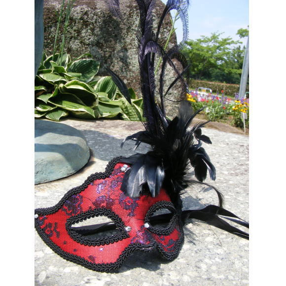 リトグラフ　フェザーマスク　仮面舞踏会 Amazon.co.jp: イタリー製 マスケラ ベネチアン カーニバル マスク