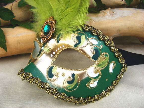 仮面 コスプレ ベネチアンマスク フェザー234 変装 仮装 仮面舞踏会