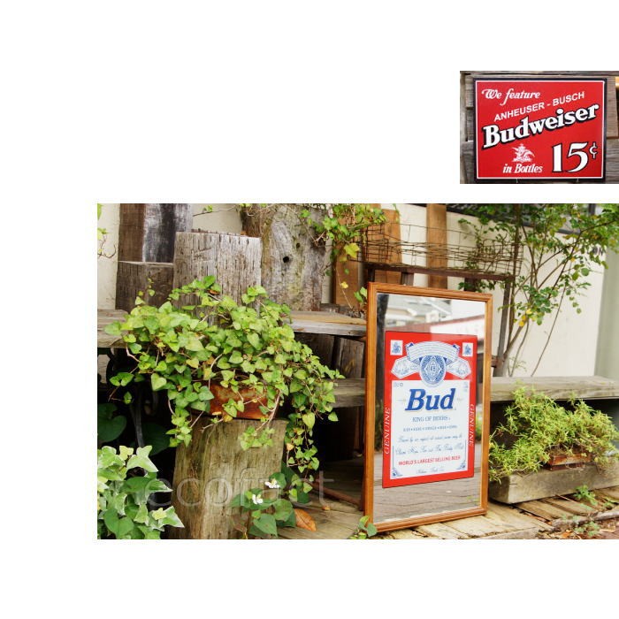 Budweiser バドワイザー オールドパブミラー ウォールミラー 壁掛け鏡 Budweiser バドワイザー オールドパブミラー ウォールミラー
