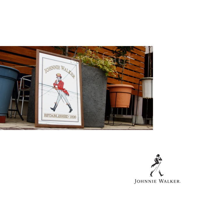 パブミラー　ジョニーウォーカー パブミラー(L)【Johnnie Walker(ジョニーウォーカー)】