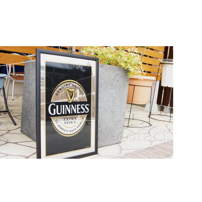 パブミラー バーミラー 鏡 壁掛け ギネスビール ラベル（Guinness