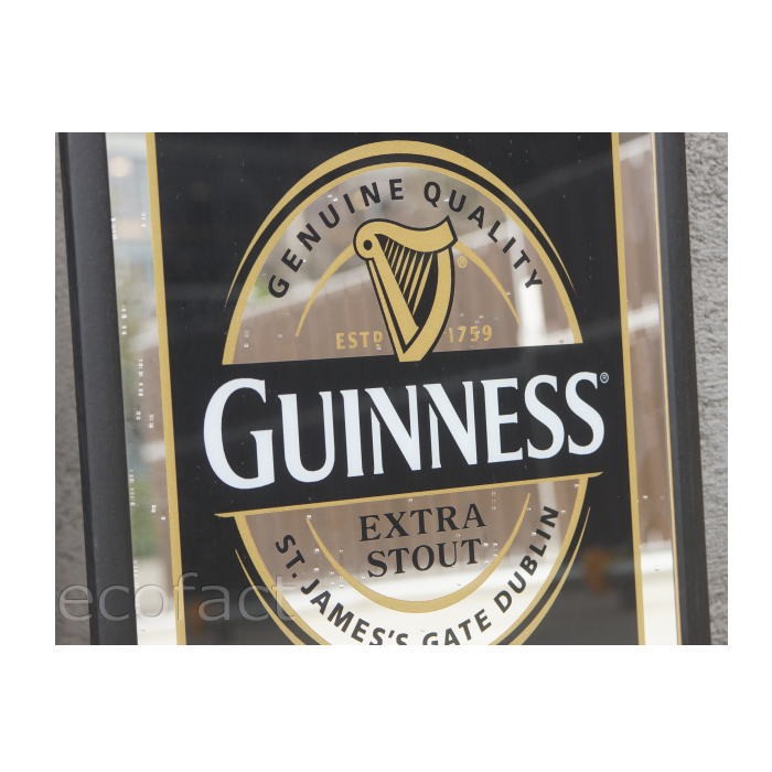 パブミラー バーミラー 鏡 壁掛け ギネスビール ラベル（Guinness Stout 縦 アイリッシュバー ビール お酒 看板 ワイン バー用品 ）  : y000418 : エリア27 - 通販 - Yahoo!ショッピング