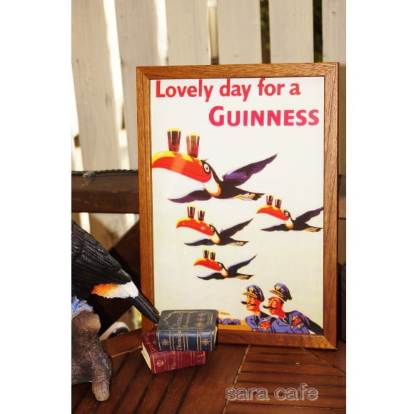 ピクチャーフレーム Lovelyday ギネスビール トゥーカン 38×27.5cm