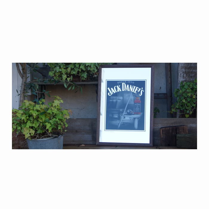 Jack Daniel's パブミラー　ゴールドフレーム パブミラー ヴィンテージ 鏡 壁面装飾 -通販-ローズボール