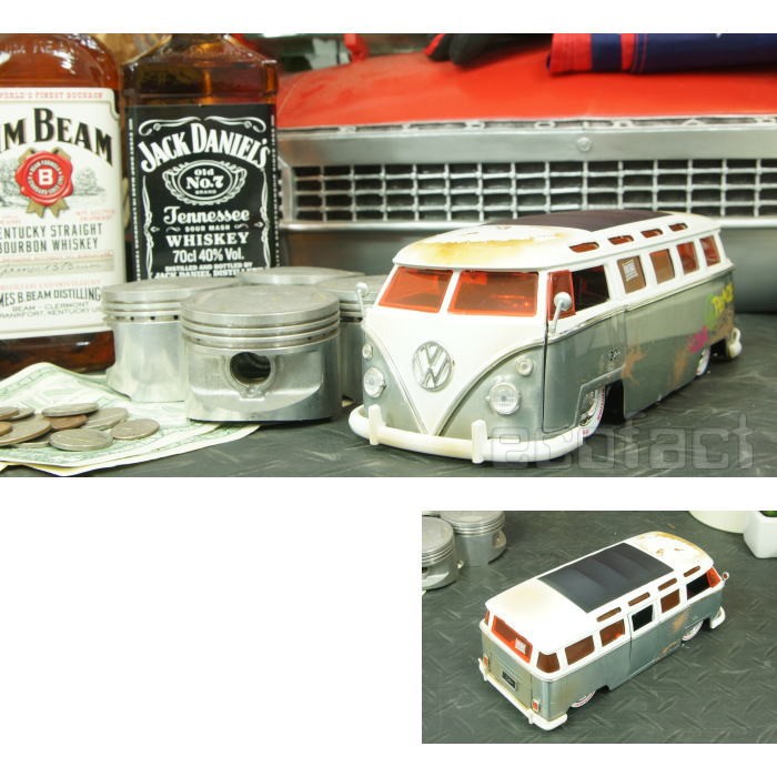 ミニカー 旧車 模型 1/24スケール 1962 フォルクスワーゲン バス