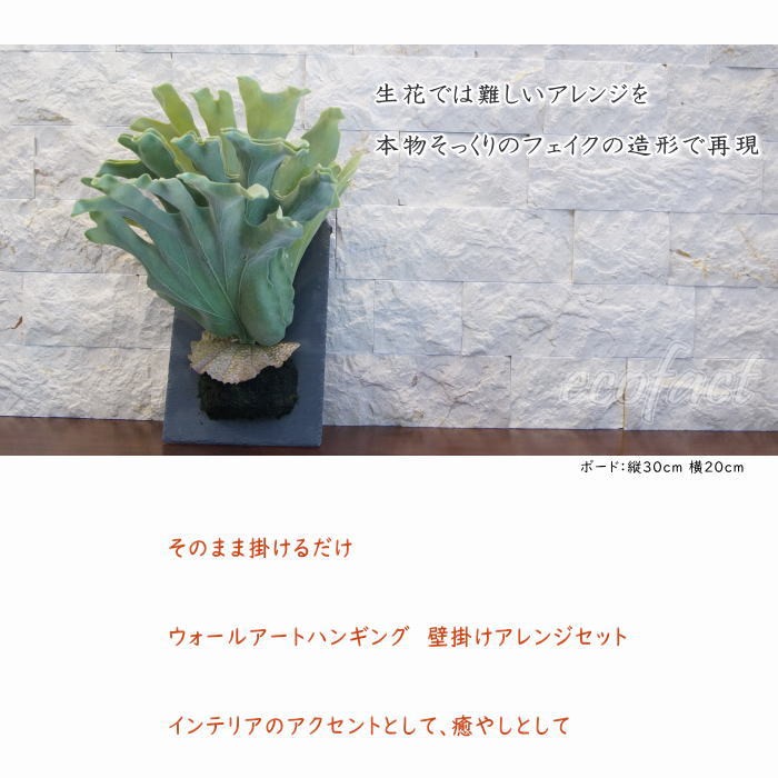フェイクグリーン ハンギング 大型 壁掛け コウモリラン（ビカクシダ