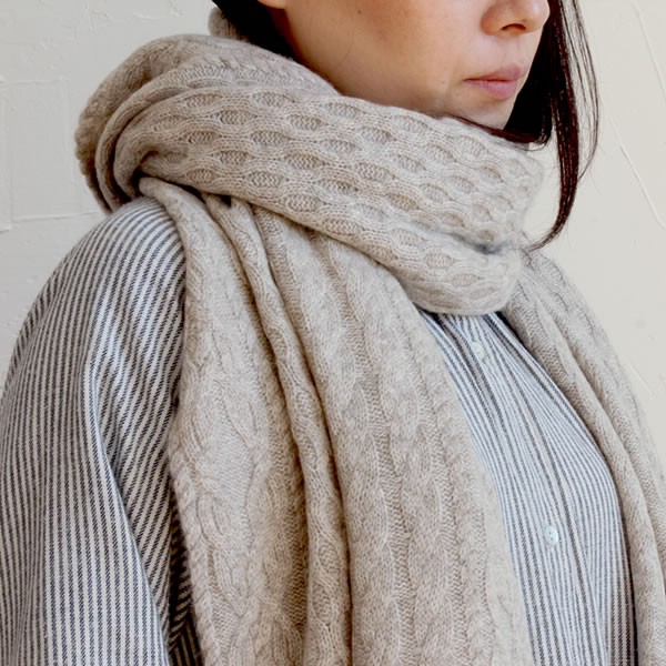 安い Natural Basic アランニット ストール カシミヤ 100 50 0 インターモード川辺カシミヤ100 送料無料 ラッピング無料 楽天カード分割 Sobrancelhas Com Br