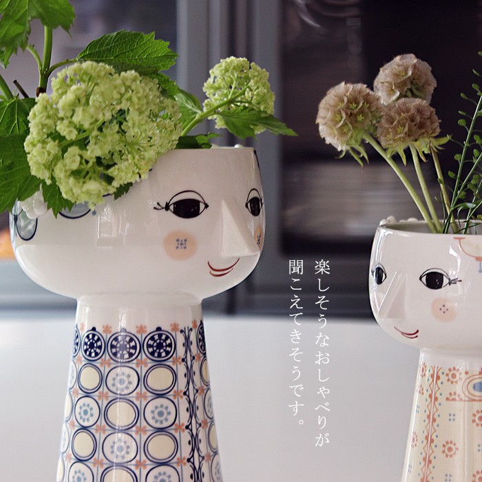 Bjorn Wiinblad Eva Vase blue 花瓶 フラワーベース ビヨン ヴィン