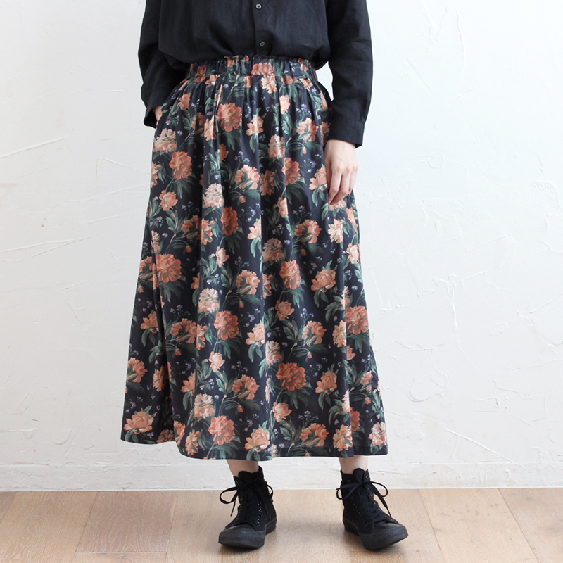 【40%OFF】【SALE】SETTO LIBERTY FARMS SKIRT STSK10033A セット ファームスカート リバティ 花柄 日本製  ロングスカート 2023AW ジャパンブルー