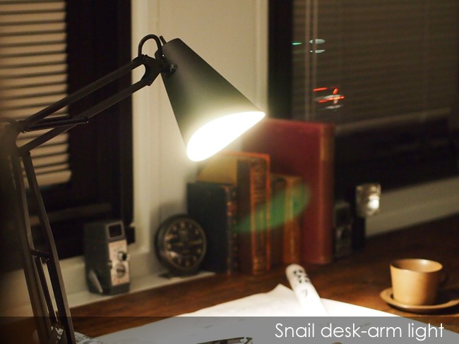 Snail desk-arm light LED lamp set