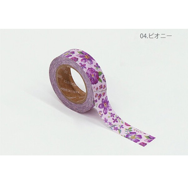 ナタリーレテ マスキングテープ 15mm 全10種 / お花 ウサギ