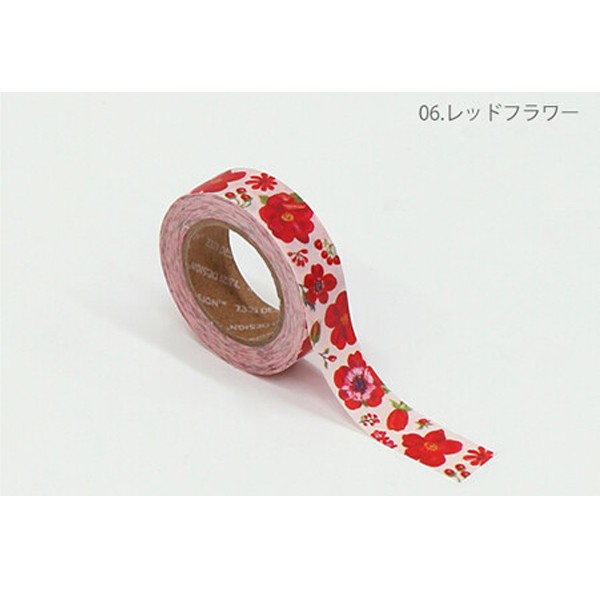 福袋 セール ナタリーレテ マスキングテープ 15mm 全10種 / お花 ウサギ テープ・結束具