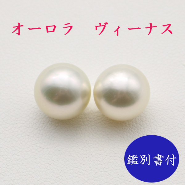 真珠 パール ペアー ルース 南洋白蝶真珠 イヤリングかピアス 10mm  
