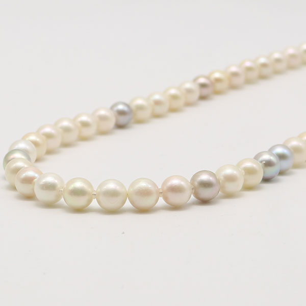 本真珠 アコヤ 6.9-7.5mm SV 金具 シルバー パール ネックレス 真珠 パール ネックレス あこや真珠 パールネックレス 7mm-7.5mm