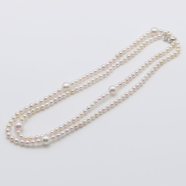 真珠 パール ロング ネックレス あこや真珠 パールネックレス 8.5mm 