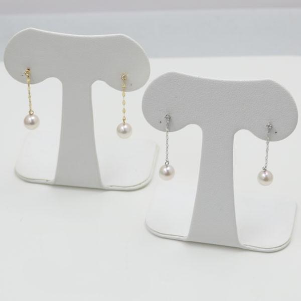 真珠 パール ピアス あこや真珠 パールピアス ロング デザイン