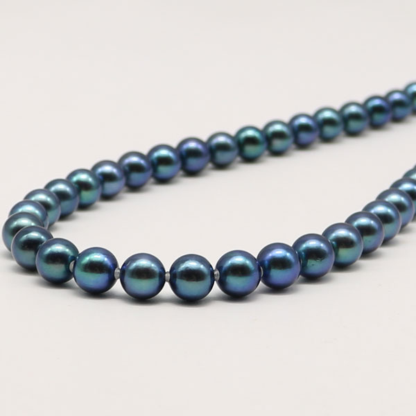 真珠 パール ネックレス あこや真珠 パールネックレス 8mm-8.5mm 黒
