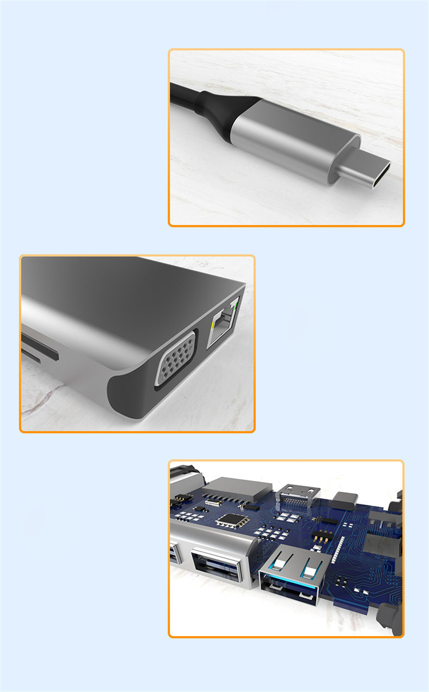 PD給電 HDMI出力 Hub ドッキングステーション ハブ Type-C USB 10in1アダプター SDカードリーダー 変換アダプター  10ポート USBハブ 最も - www.casascordeiro.com.br
