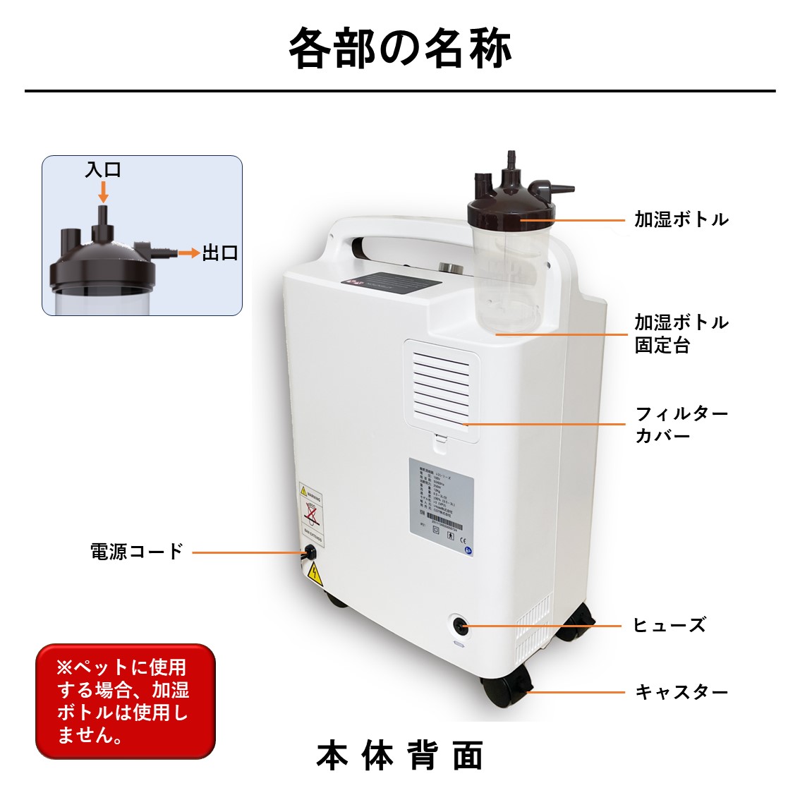 ペット用酸素 日本国内メーカー 安心1年保証 100V 高濃度酸素濃縮器
