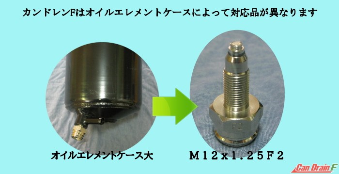 カンドレンF いすゞGIGA用 M12x1.25F2 オイルエレメントケース大