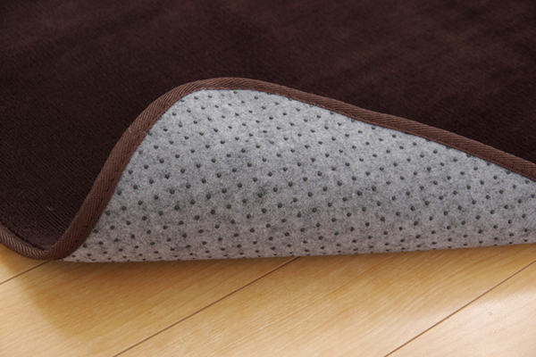 ラグマット/絨毯 (1.5畳 無地 ブラウン 約130×185cm) 洗える 軽量 抗菌 防臭 ホットカーペット 通年使用可 (リビング) :ds- 通販 