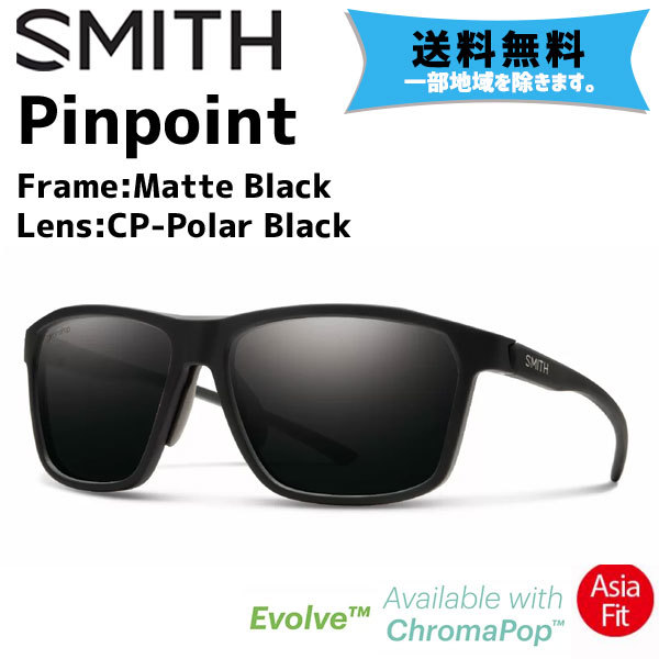 SMITH スミス サングラス Pinpoint ピンポイント AsiaFit Frame:Matte Black マットブラック Lens:CP-Polar  Black 自転車 送料無料 一部地域は除く :fk-0716736205762:アリスサイクル !店 通販 