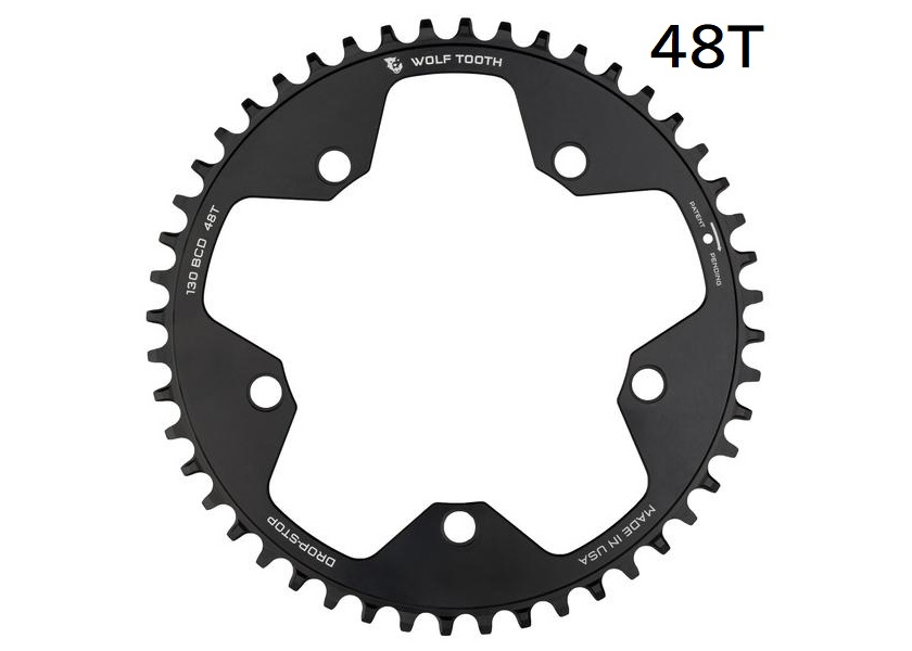 Wolf Tooth ウルフトゥース 130 BCD 5 Bolt Chainring 48T compatible with SRAM  Flattop チェーンリング 自転車 ゆうパケット/ネコポス送料無料 :fk-0810006801484:アリスサイクル Yahoo!店 - 通販  - Yahoo!ショッピング