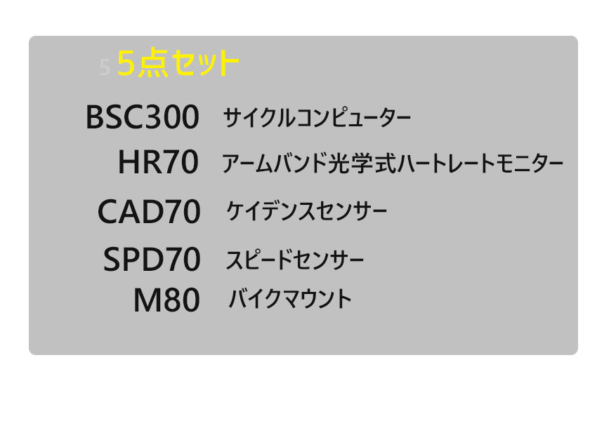 iGPSPORT アイジーピースポーツ サイクルコンピュター BSC300 5点