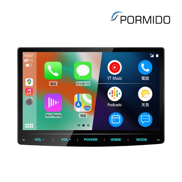 PORMIDO ディスプレイオーディオ 10.1インチ carplay android auto