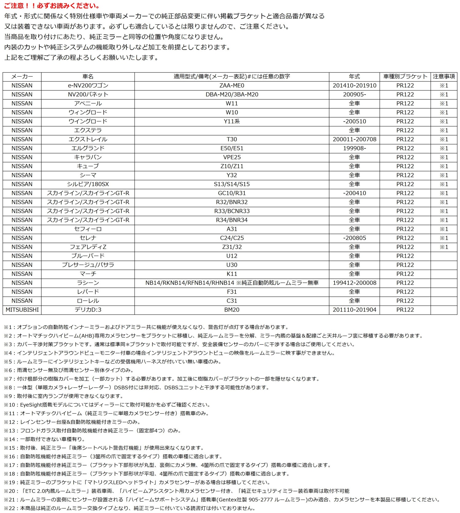 PORMIDO 取り付けアーム 純正ルームミラー交換（ブラケット品番