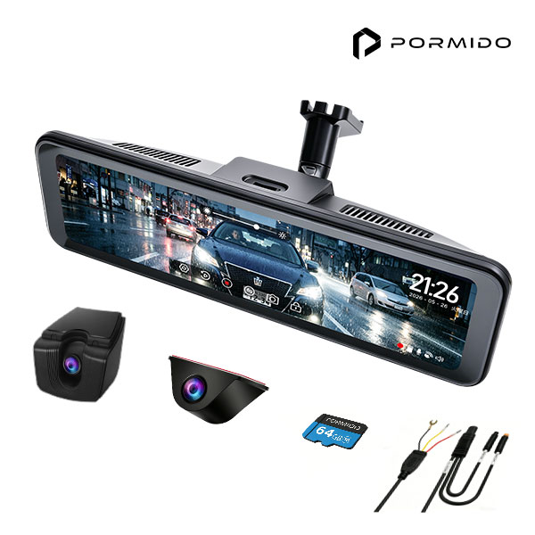 PORMIDO 2026 最新 ドライブレコーダー 前後 ミラー型 純正交換型