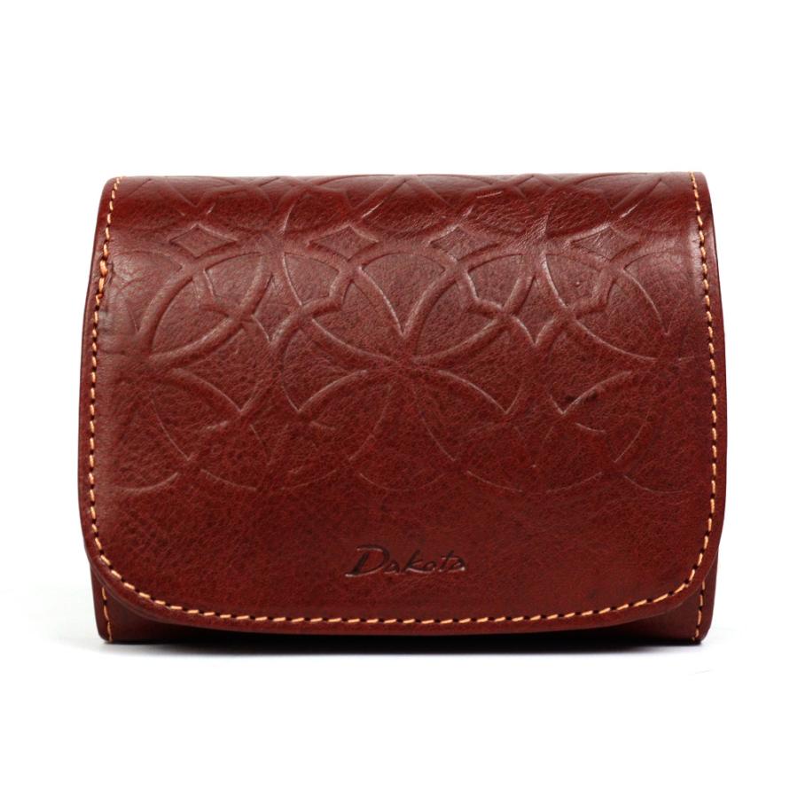 二つ折り財布 かぶせ Dakota ダコタ リリーヴォ 七宝紋 花柄 イタリアンレザー 0030651(0031251)
