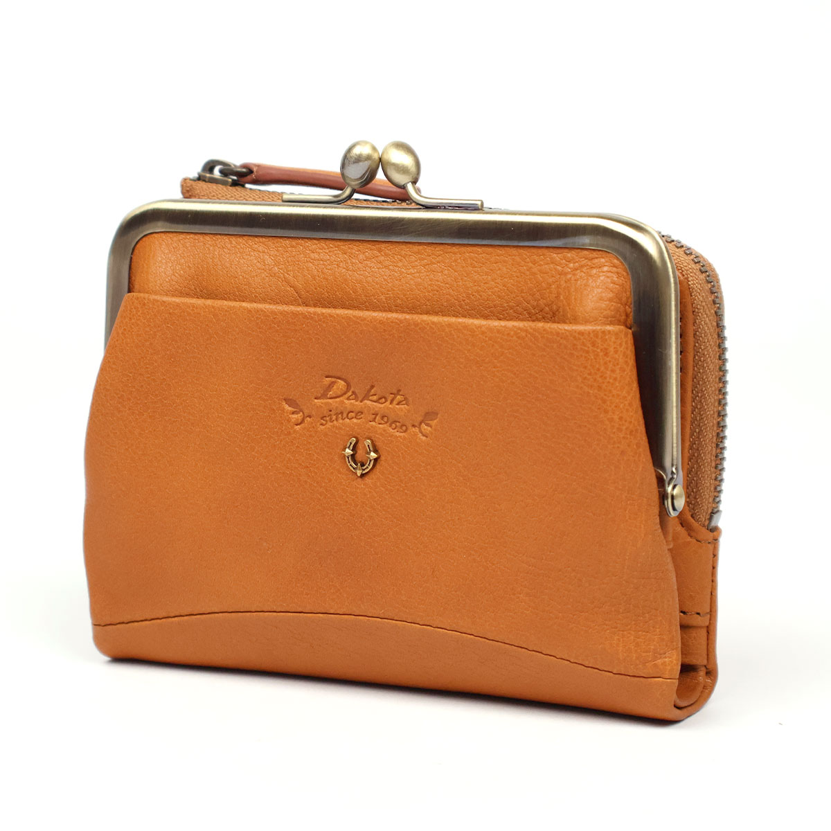 Dakota（ダコタ） 二つ折り財布 がま口小銭入れ 馬蹄 軽量 ふっくら