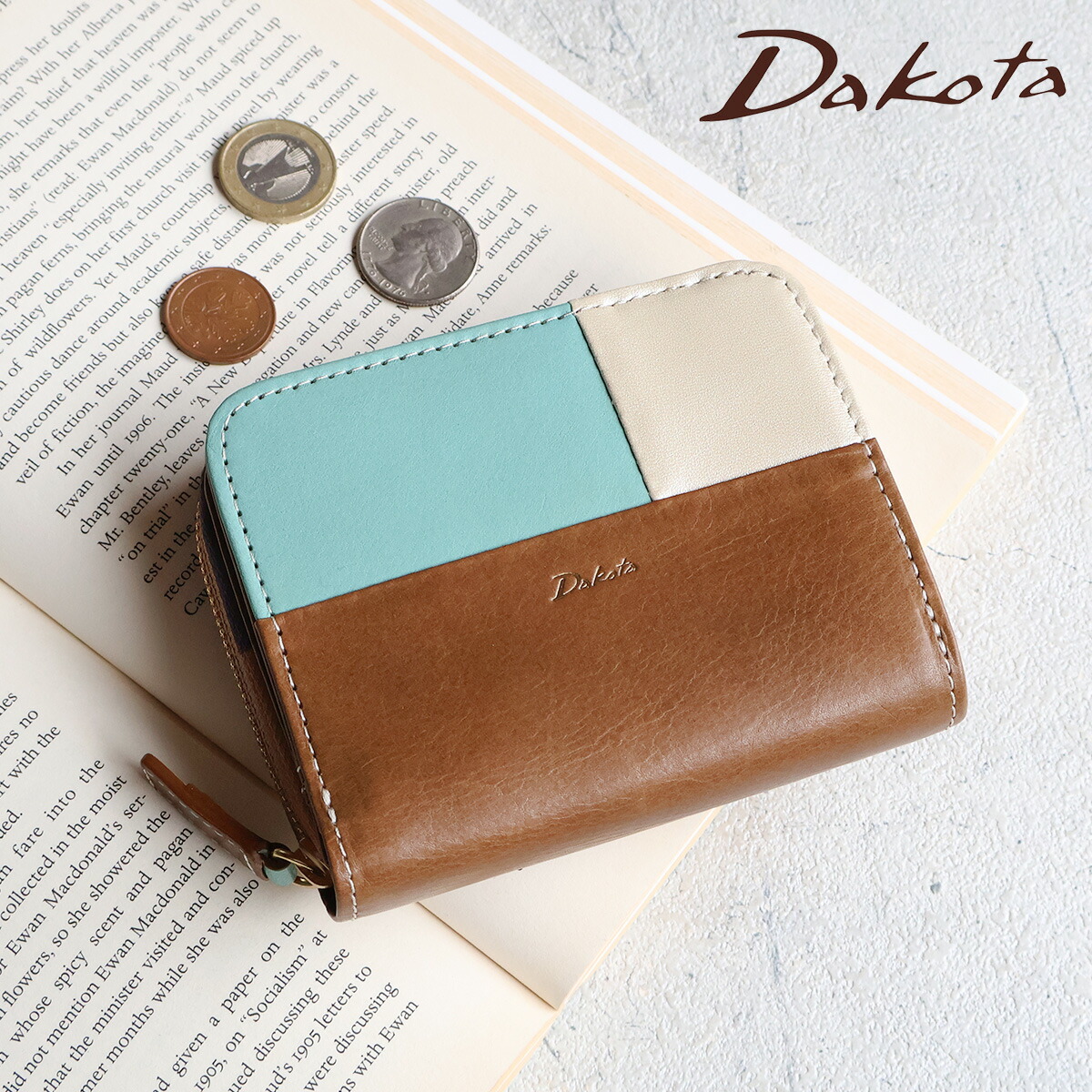 新品未使用 コッコクリスターロ 二つ折り財布 ラウンドファスナー