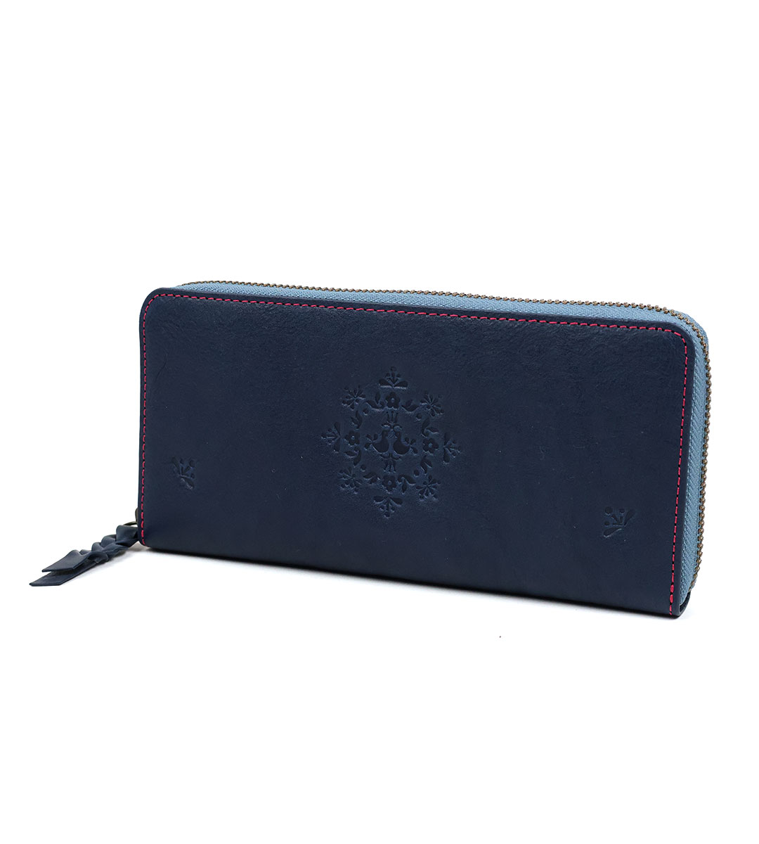 box21 ラウンドファスナー長財布 お花 小鳥 ボックス21 レフティア