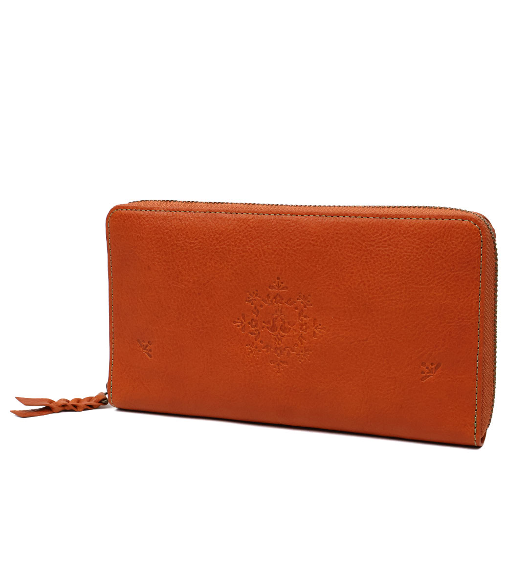 box21 大きめ ラウンドファスナー長財布 お花 小鳥 ボックス21