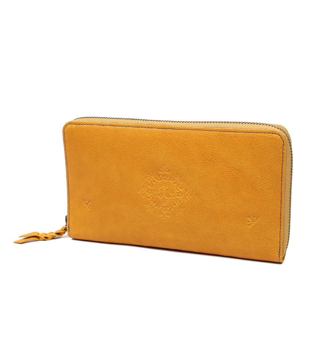 box21 大きめ ラウンドファスナー長財布 お花 小鳥 ボックス21