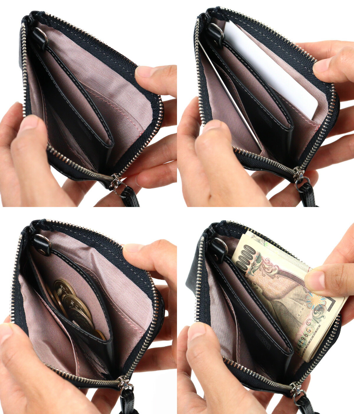 liberte riche ミニ財布 L字ファスナー 小銭入れ フラグメントケース