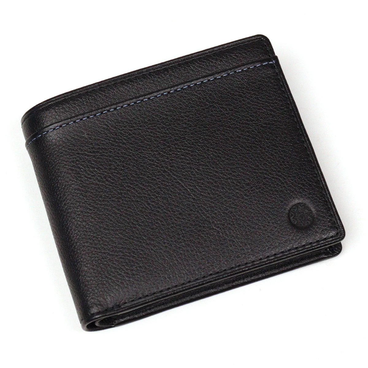 SA1U0016 ブラックレザー 二つ折り財布 Dakota（ダコタ） 二つ折り財布 パスケース付き Dakota BLACK LABEL