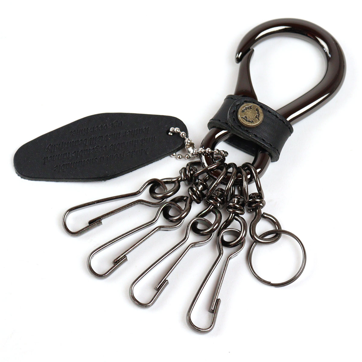 Dakota（ダコタ） キーホルダー キーリング 牛革 本革 Dakota BLACK