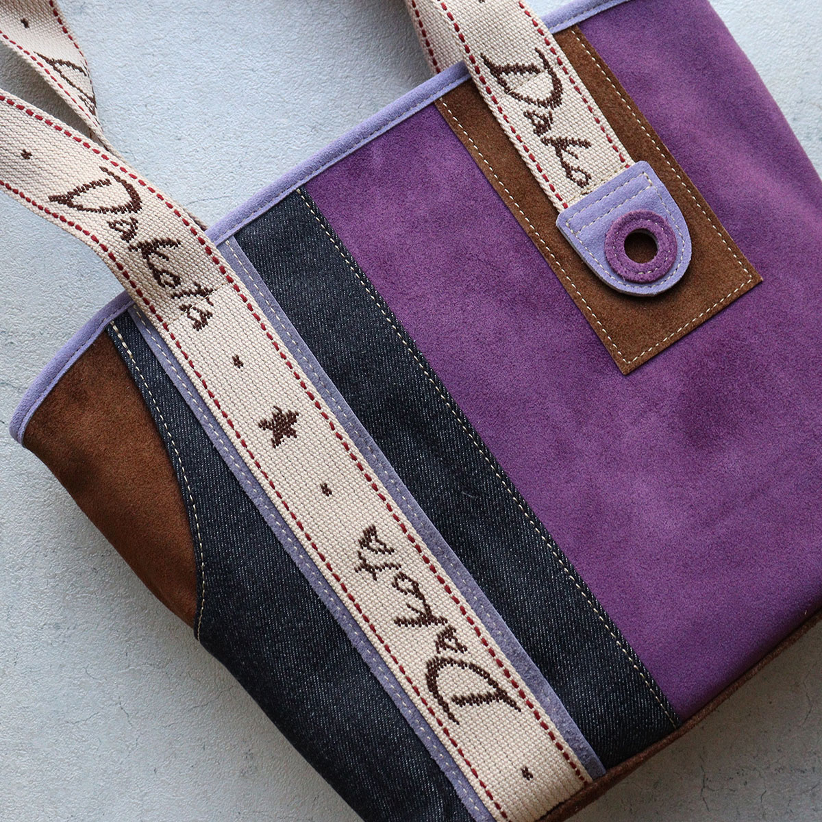 Dakota（ダコタ） トートバッグ 秋冬 バケツ型 コラージュ2 ベロア