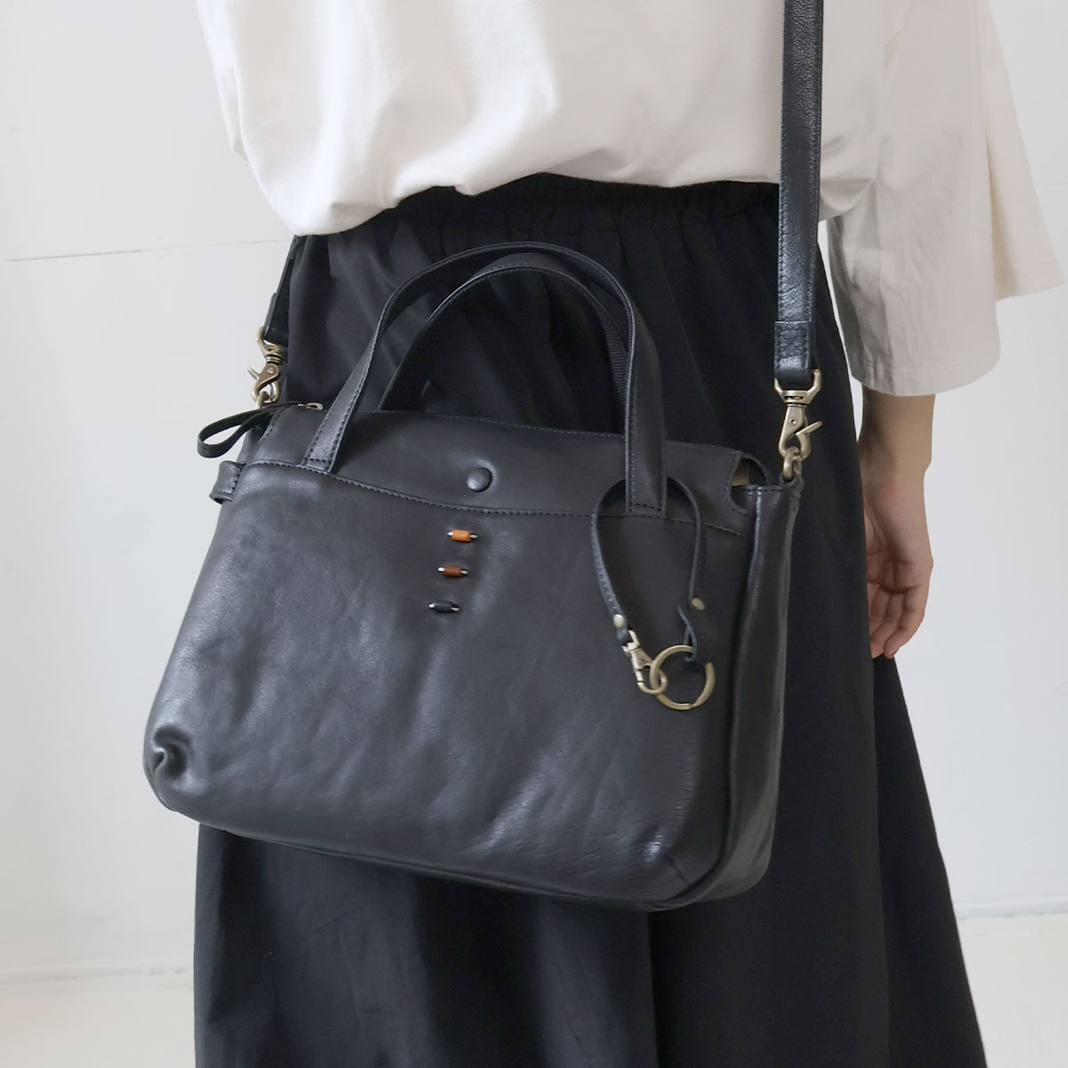 Dakota（ダコタ） 2WAYハンドバッグ ショルダーバッグ レザービーズ