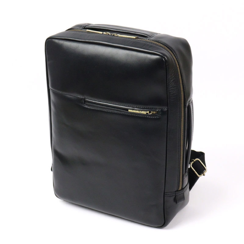 Dakota レザーリュック 黒 Dakota ビジネスリュック 薄型 13インチ対応 牛革 本革 BLACK